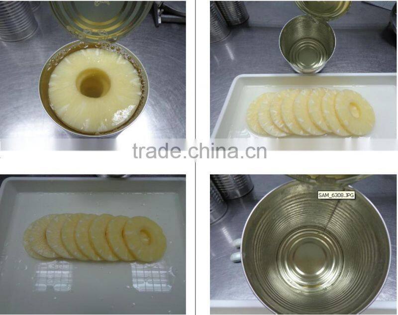 Standard grade canned pineapple slices in ligh syrup from Thailand