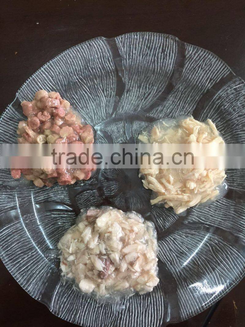 meat and vegetables wet dog food /pouchers and cans dog and cat foods