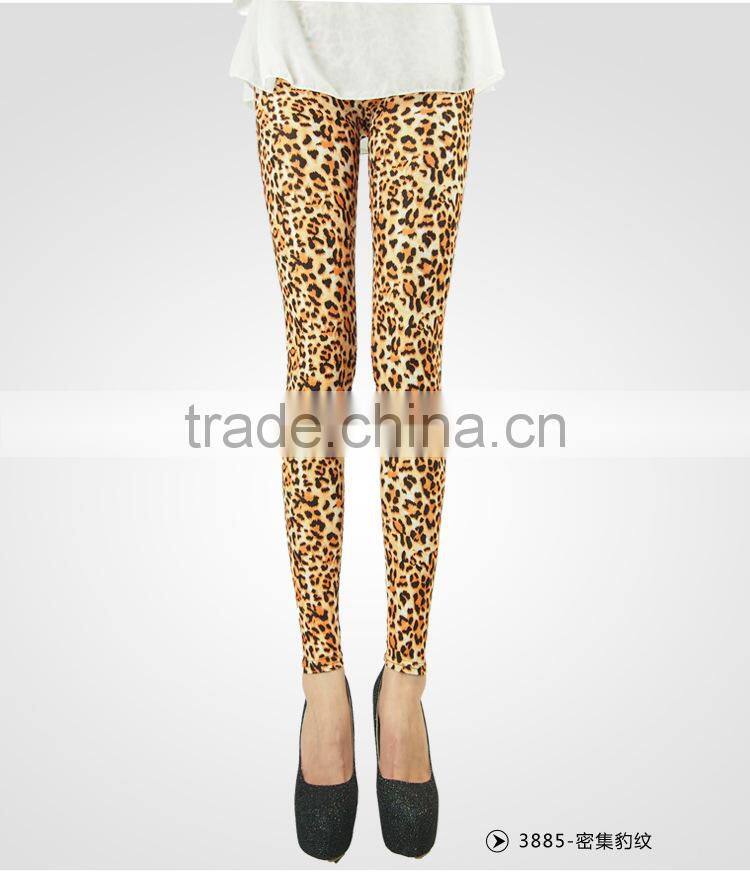 Women`s Striped Leopard Print Slim leg Footless Ladies Leggings