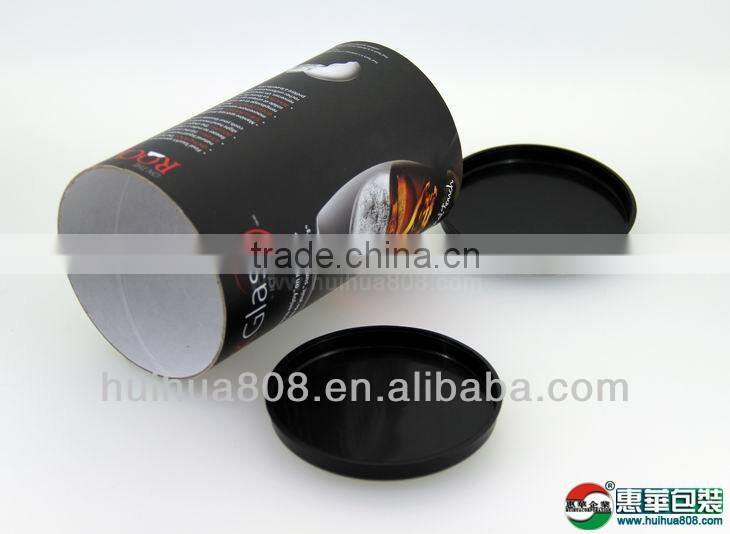 cardboard tube round paper box krafter wine packaing
