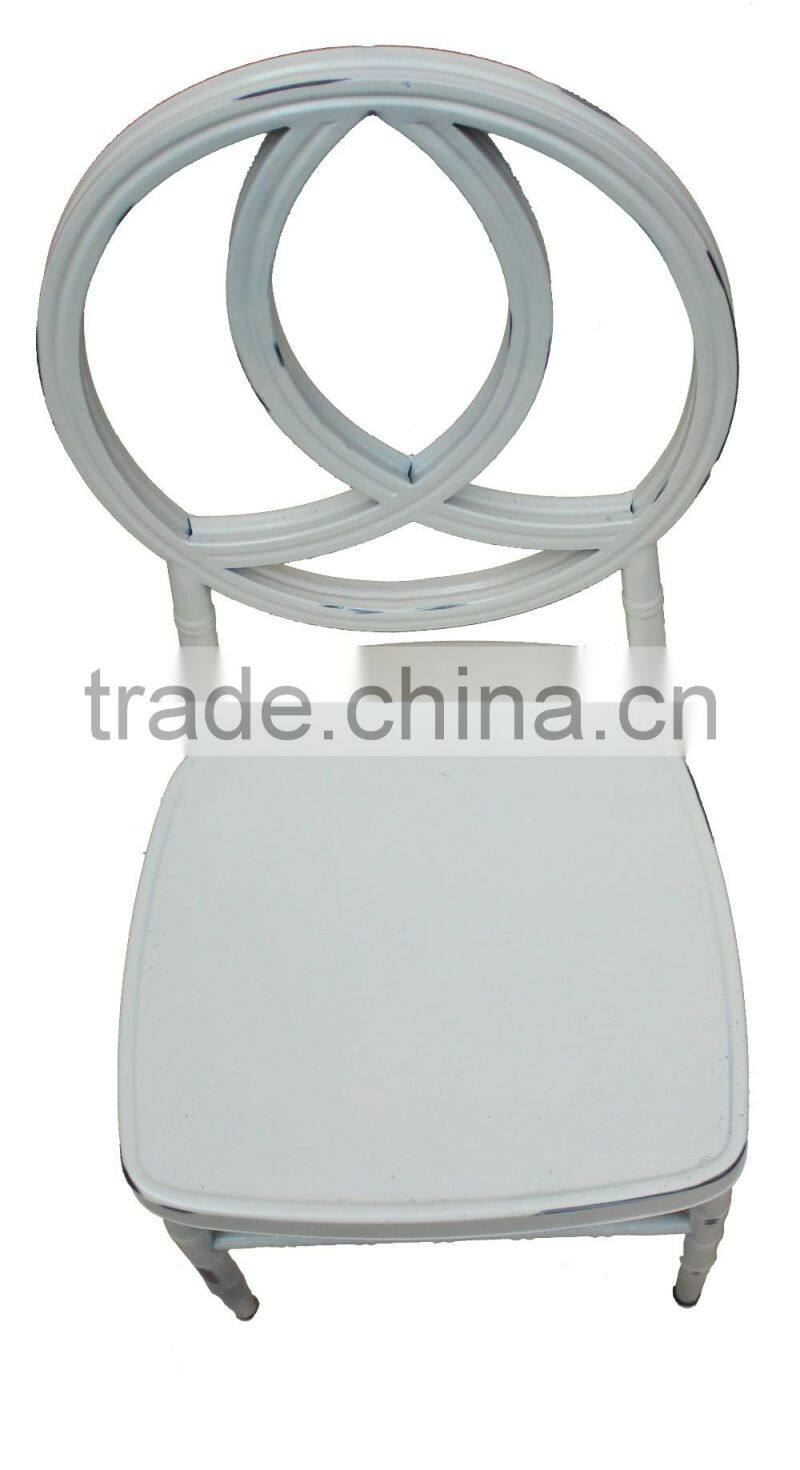 good quality Elegant Strong & Stackable Steel Phoenix chair,color:white limewash,thickness:1.2mm steel