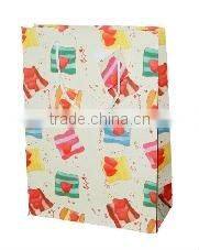 red printing craft paper bag with twisted handle