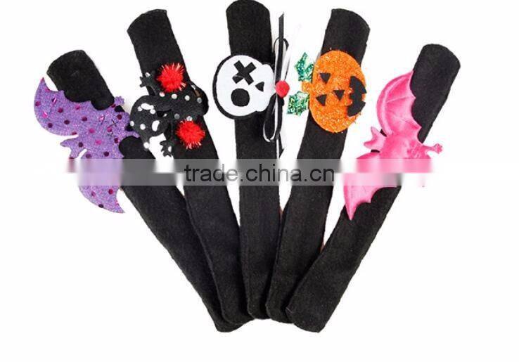 Shrapnel + Flannel San Wristband with Bat Pumpkin Ghost for Halloween Party School Kids Gift
