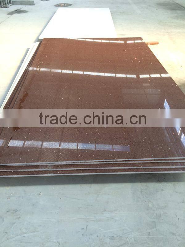supplier cheaper white mirror fleck quartz stone countertop