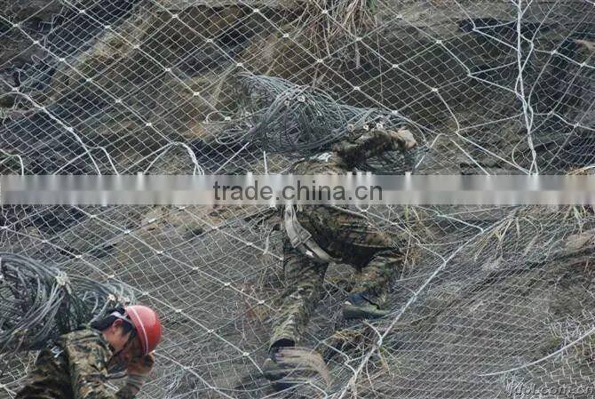 Wire rope mesh Sales Rockfall netting (factory)