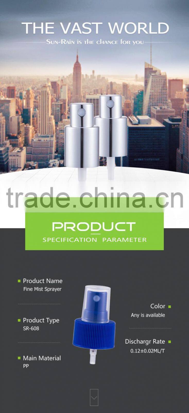 China-made wholesale good effect white fine mist atomizer