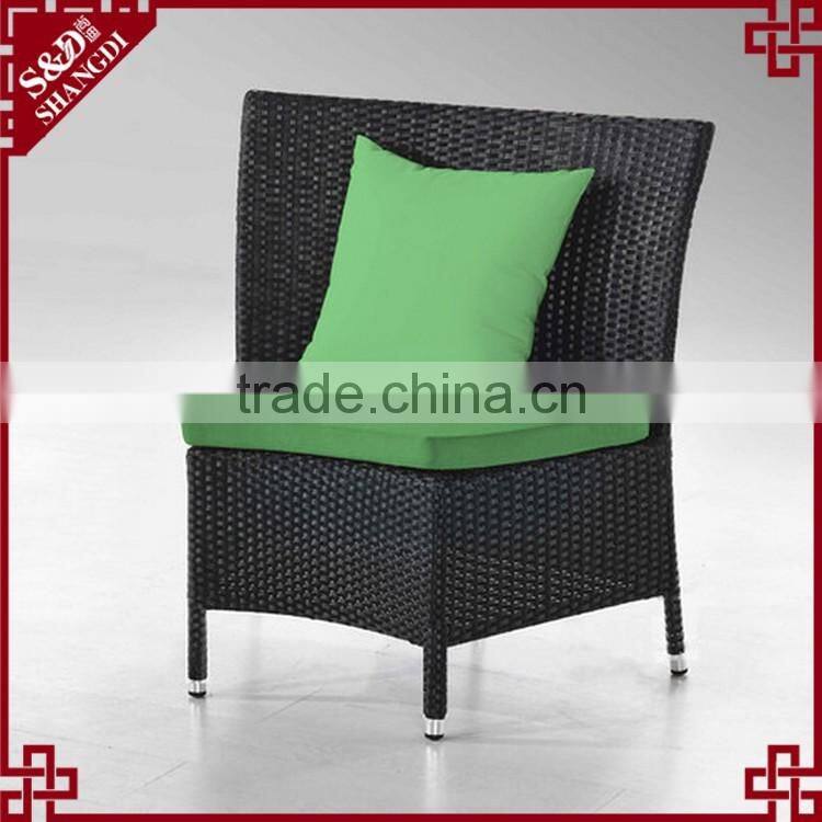 All weather PE wicker modern round dining table sets with 6 chairs
