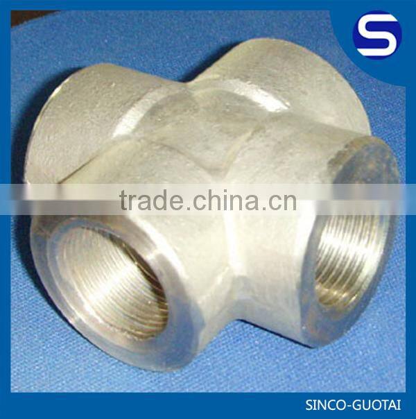 ASME B16.11 Stainless Steel 3000# forged steel pipe cross