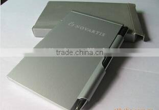 Card Holder With Note & Pen Promotional / Aluminum Note Book