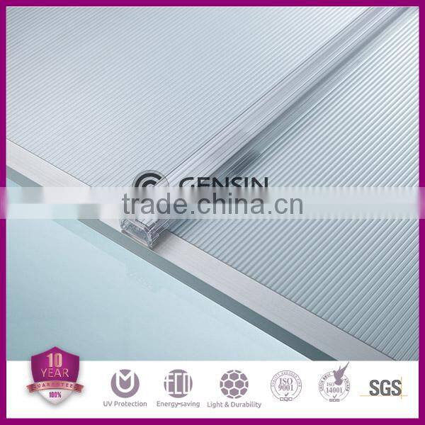 High Impact Strength Honeycomb Polycarbonate Roofing System/ U-lock Profile Sheet