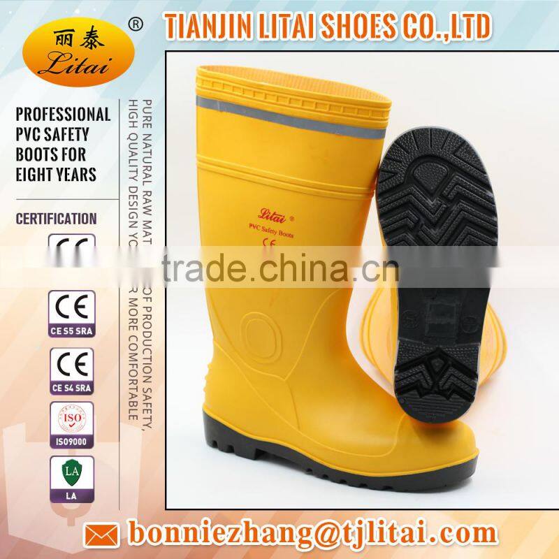 Professional PVC Safety Boots with reflective tape