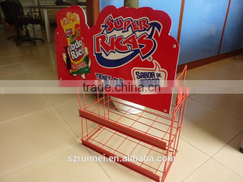 customized multi-layer supermarket snack rack