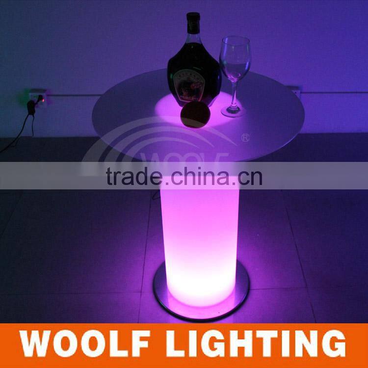 Rechargeable and Waterproof LED Cylinder Table for Party Events and Indoor Decoration LED Lighting Furniture