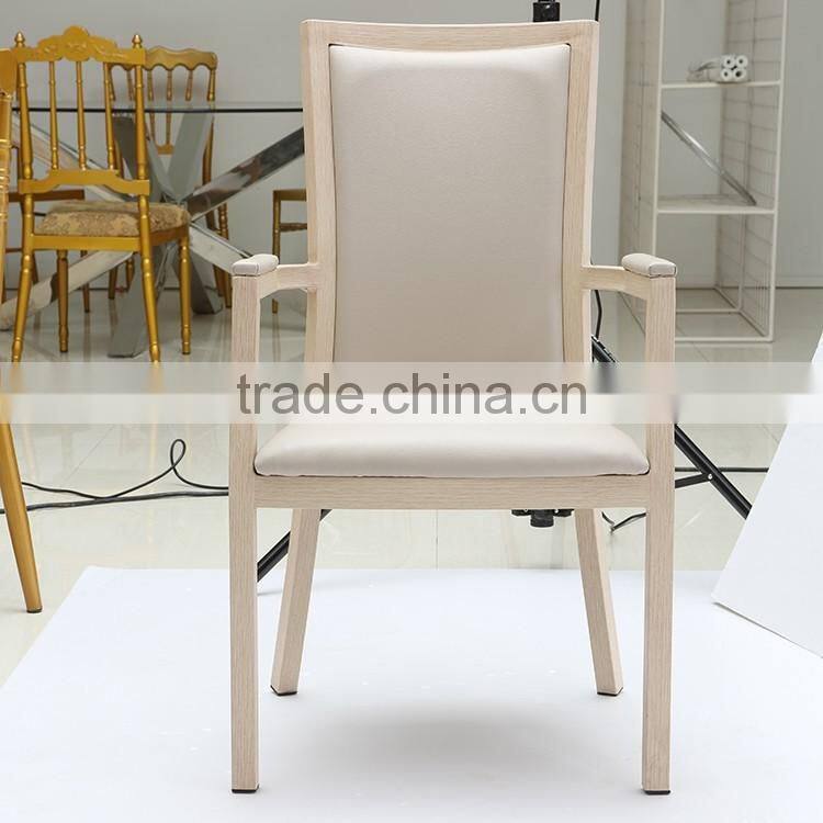 White leather cheap waiting room chair with comfotable back