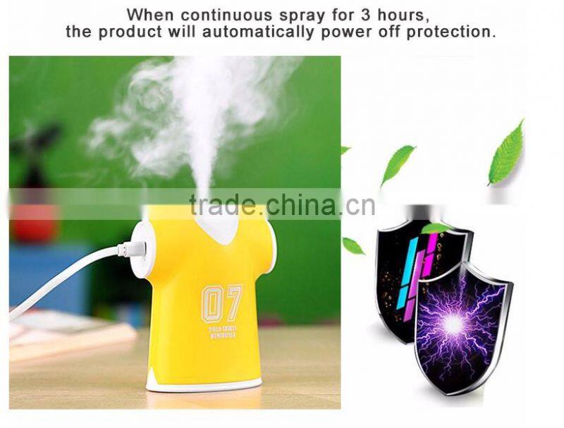 Fahionable Portable Polo shirts shaped Ultrasonic Humidifier with USB Port