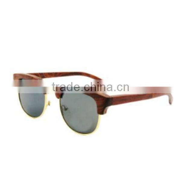 OEM Rose Woo Half Rim Sunglasses Black Lens Cheap Wholesale Sunglasses Custom Logo