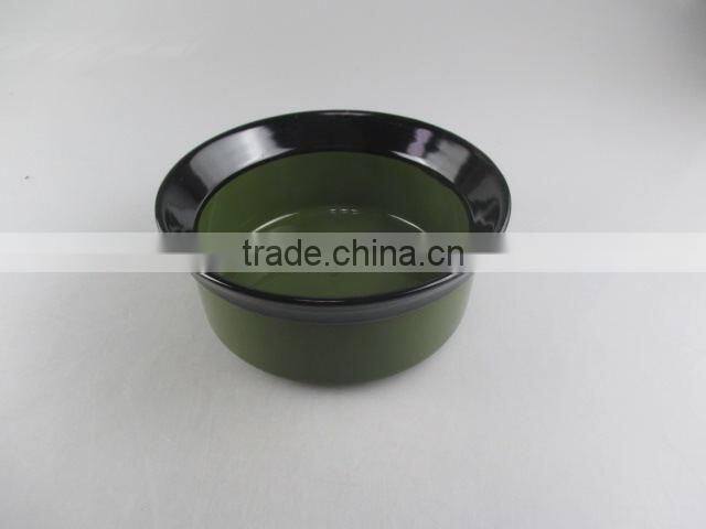 Cheap wholesale stock green round porcelain bowl, soup bolw, dinnerware