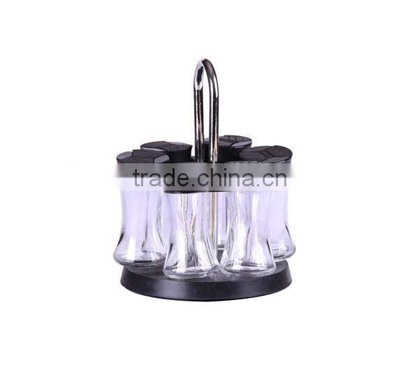 small glass condiment set