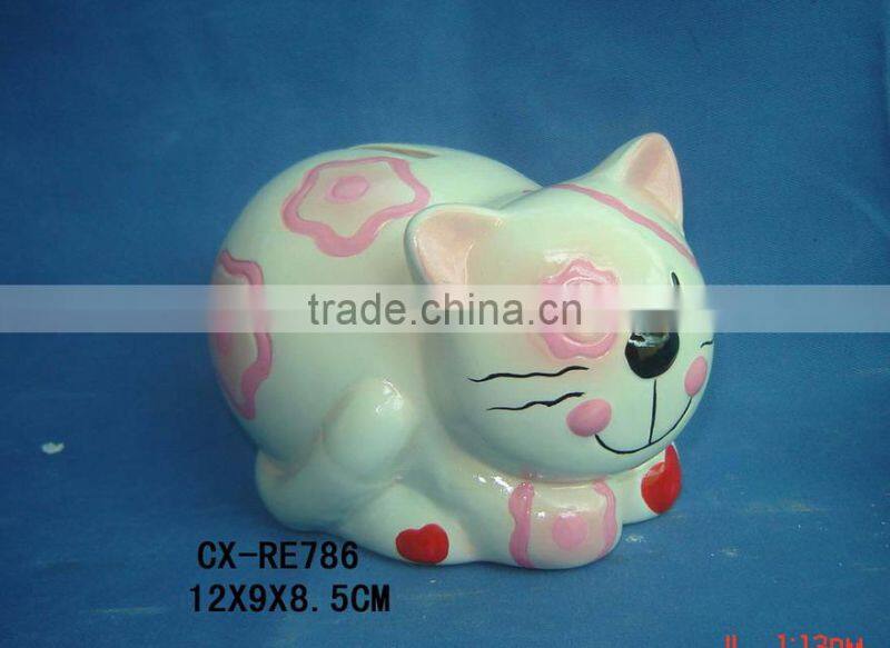 Ceramic Hop Selling Coin Saving Bank Toys, Animal Desgin Coin Bank with Sound