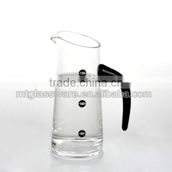 Hot sale 150ml glass measuring cup glass wine decanter with handle