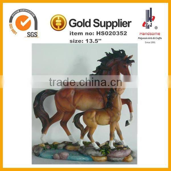 13.5 inch small resin indoor home decoration horse statue