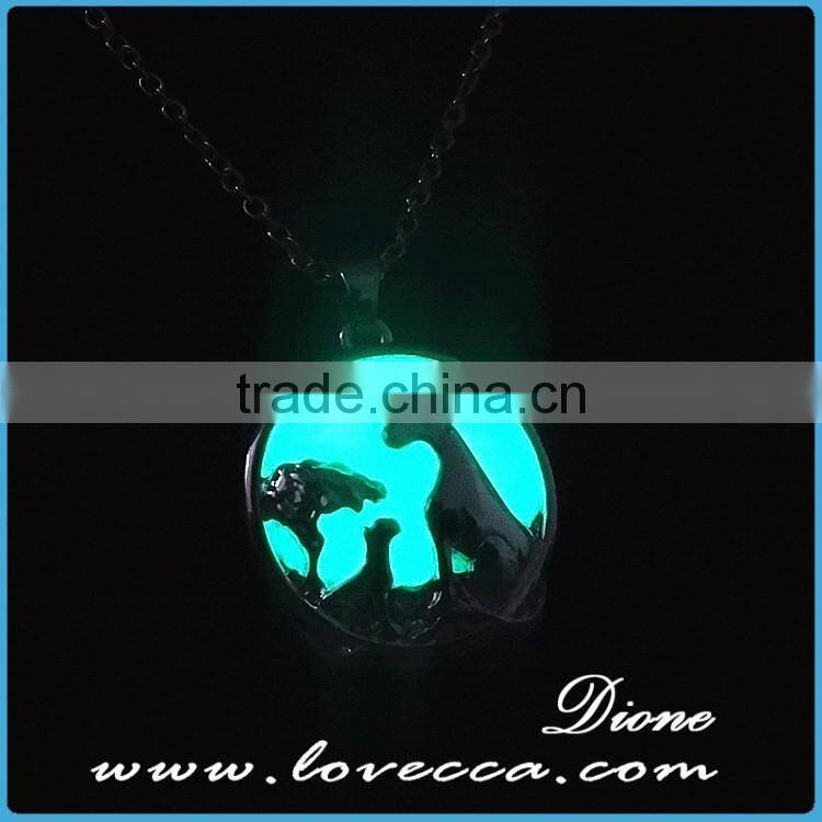 Luminous lady necklace jewelry cheap glow in the dark cross necklaces