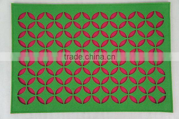 elegant whole sale laser cut felt placemat with good quality