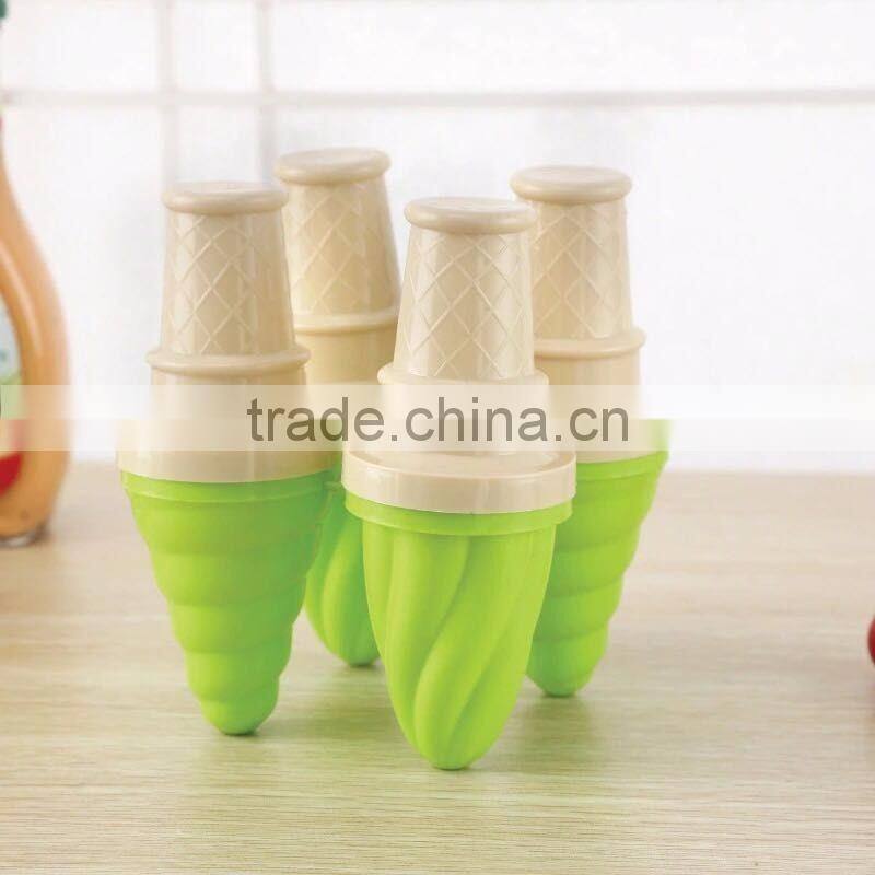 6pcs FDA LFGB plastic ice cream mould,ice popsicle maker,ice mould