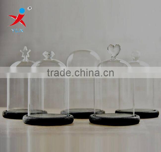 Small Size 5.5"(dia.14cm) Dome Glass With Coarse Twine Carrying