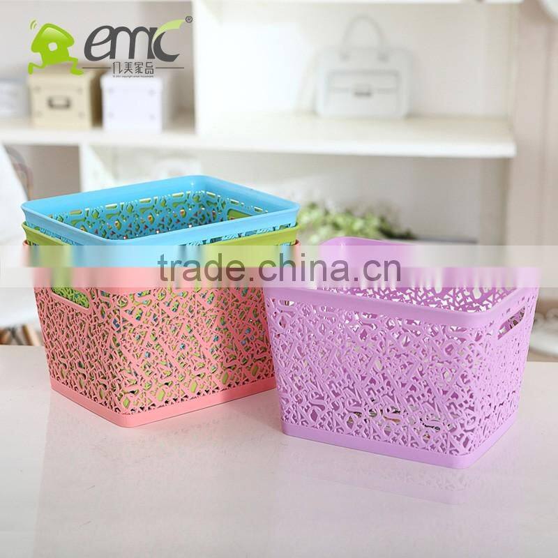 emc Plastic Baskets, plastic rectangular baskets with handle