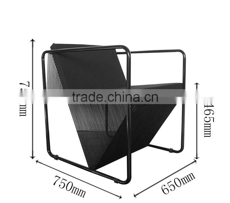2015 new modern tubular furniture metal frame leisure chair
