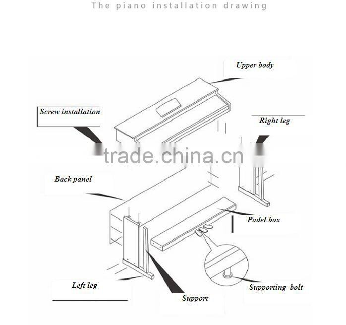 wholesale 88 key digital electric piano in red