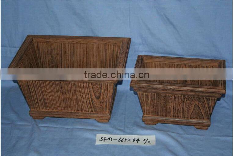 antique decorative wooden vase