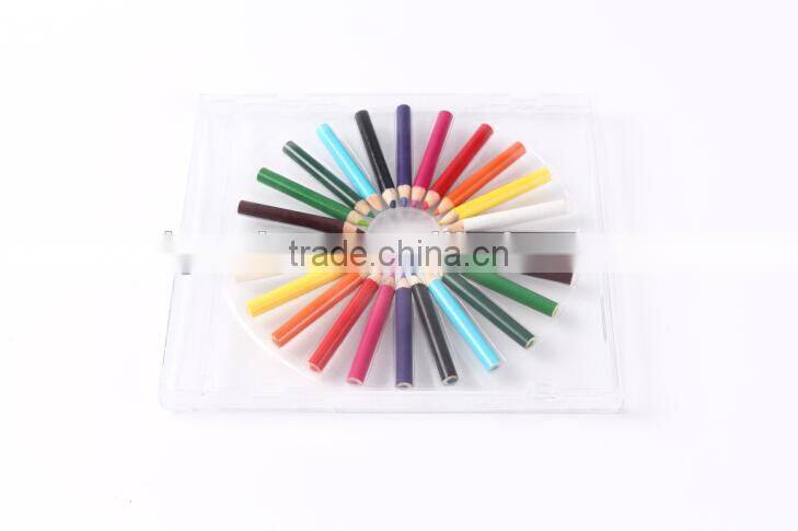 Wholesale novelty style color pencil set, double side wooden color pencil
