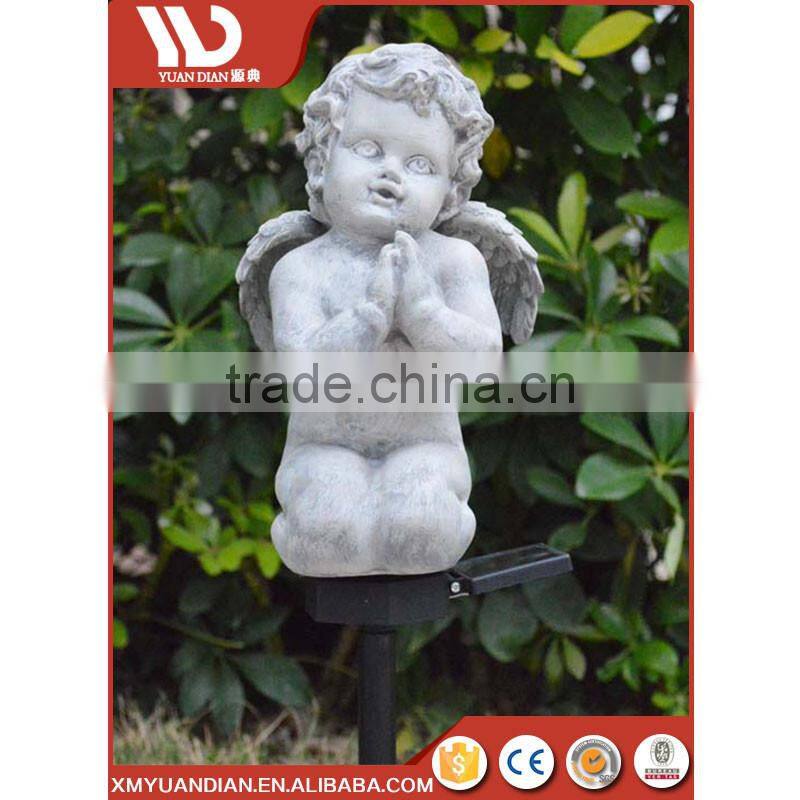 China Gift Items Art Work Resin Craft Outdoor Lighting Solar Garden Led Light