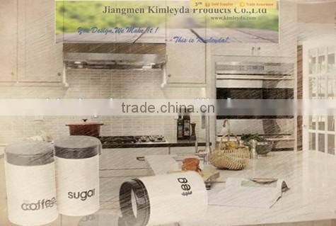 Plastic lid tea sugar coffee kitchen container set of 3