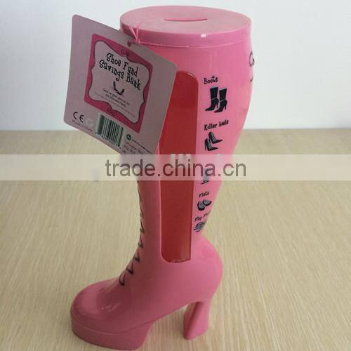 High heels high boots shoe piggy bank saving bank money box for children