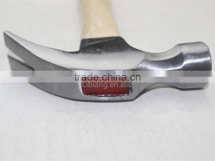 carbon steel claw hammer with Wooden Handle