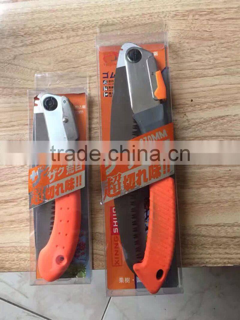 2016 new hot sale 10ich silky TPR handle sharp teeth power folding pocket hand saw