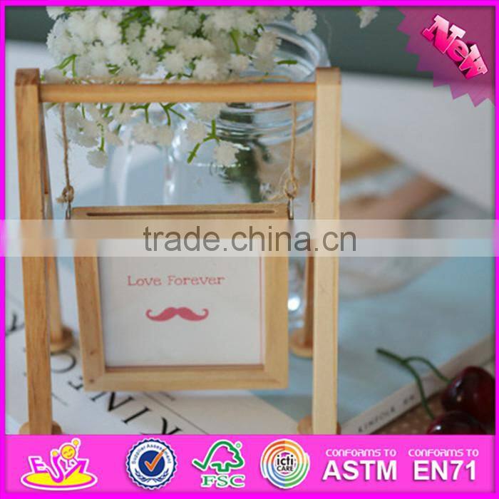 2016 hot sale baby wooden picture frame, most popular kids wooden picture frame, fashion children wooden picture frame W09A053