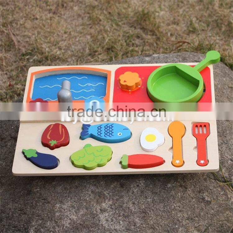 New design preschool play food wooden toy kitchen accessories for kids W10B187