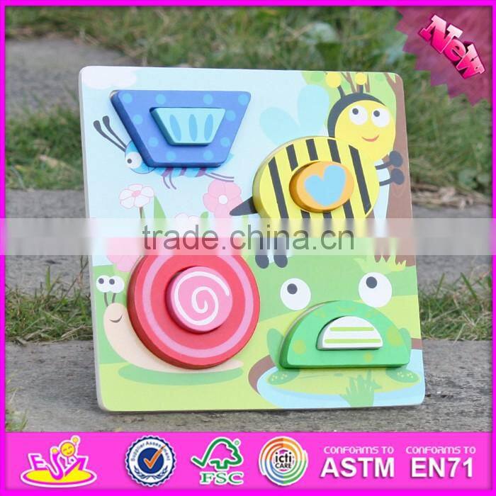 2017 New product diy animals wooden kids puzzle toy W14D027