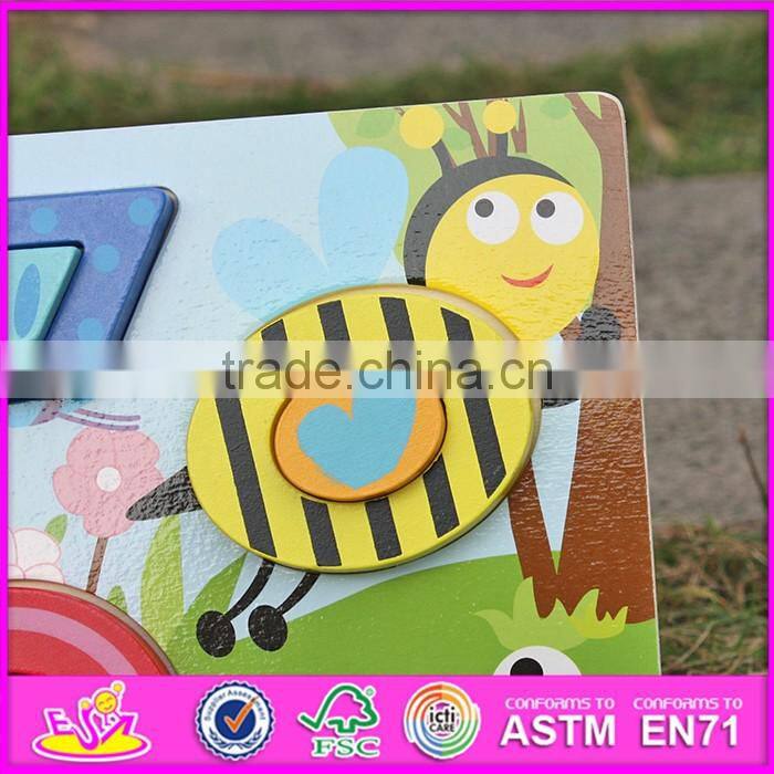 2017 New product diy animals wooden kids puzzle toy W14D027
