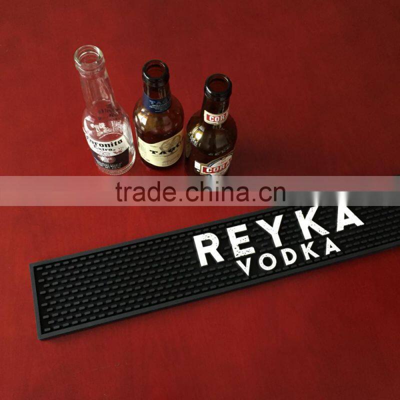 custom logo soft rubber bar spill pvc bar mat