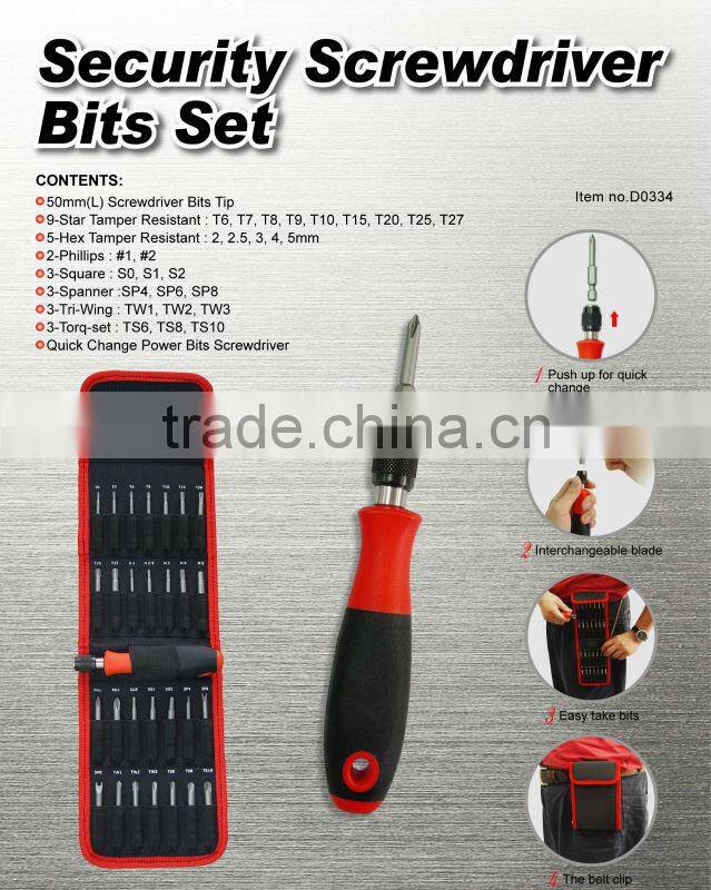 Security Screwdriver Bits Set