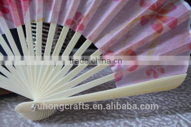 High quality bamboo fabric hand fan
