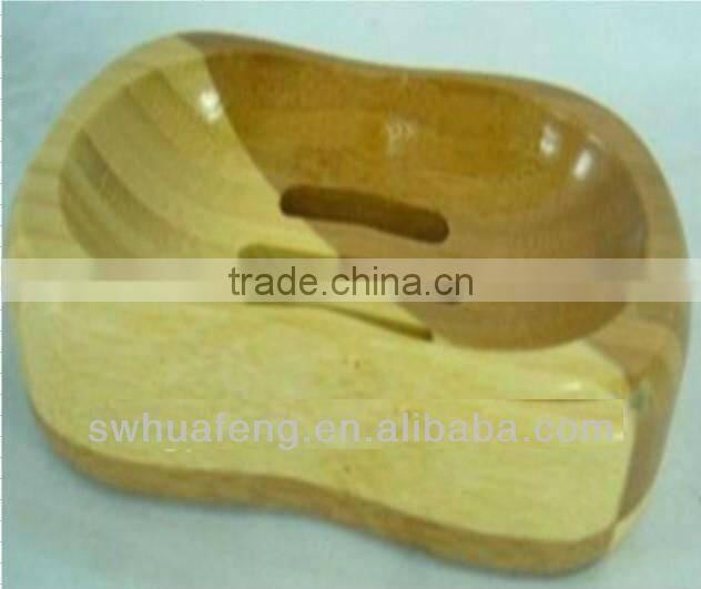 2017 Newest bamboo stripe soap box with water channel