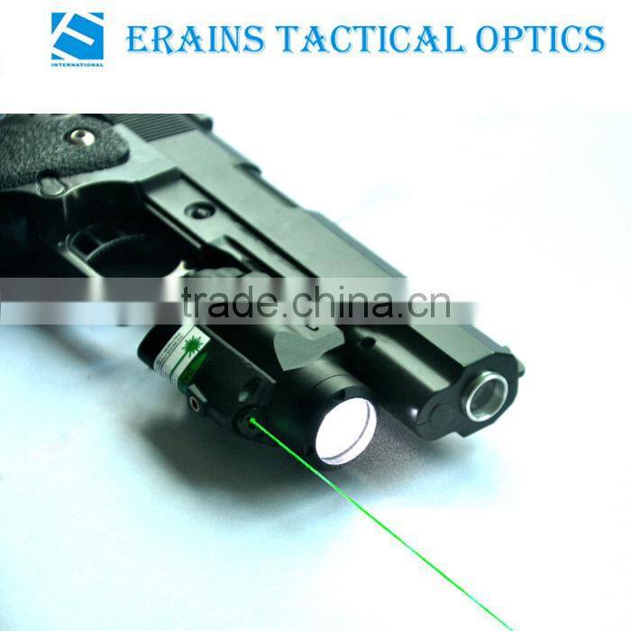 Compact Glock Pistol and Full Size Handgun Fittable Subzero Work Aluminium Tactical 220 Lumens LED Light with Green Laser Sight