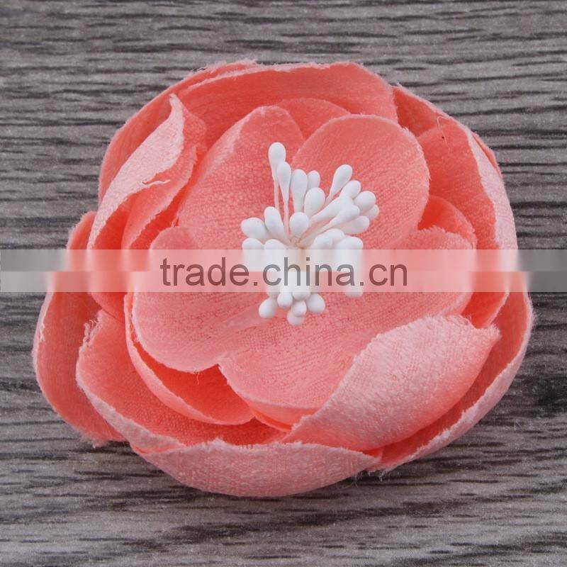 mini fabric flower clip for kids hair accessories