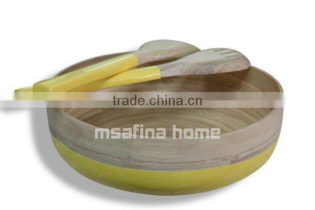 Bamboo colored lacquer cutlery